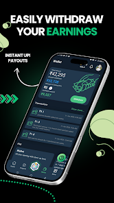 Easily withdraw earnings via UPI